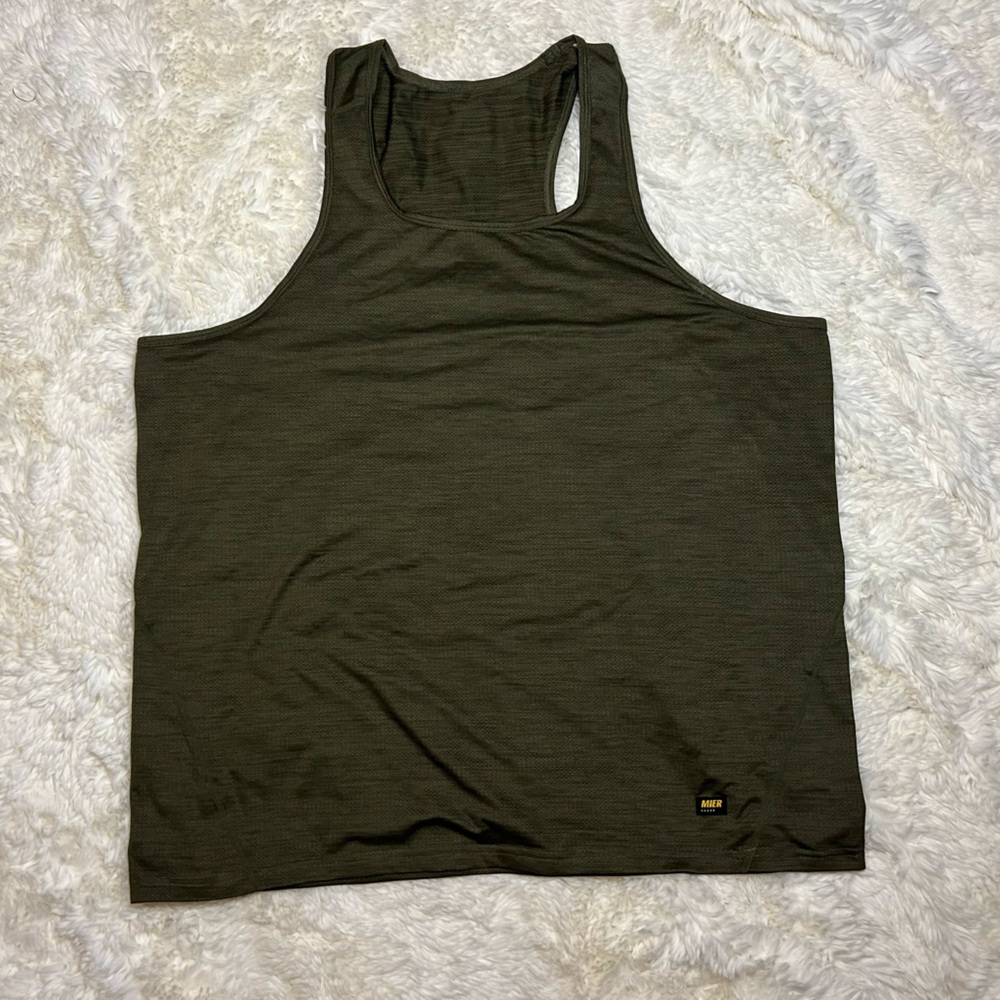 Mier men’s XL tank top never used before Heather green dri fit